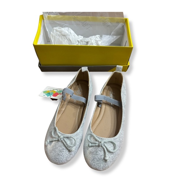 Other - ✨ Zuffymomo Silver Glitter Mary Jane Flats – Girls Size 12 – NIB ✨